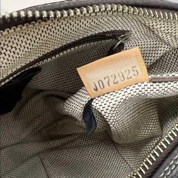 Dooney & Bourke Deep Dark Brown Pebbled Leather Barrel Shoulder Bag - Picture 9 of 16